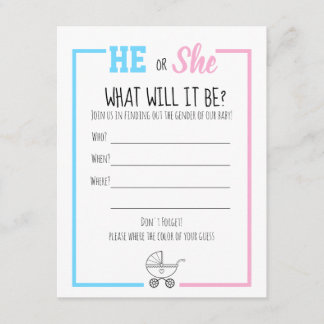 Gender Reveal Invitation