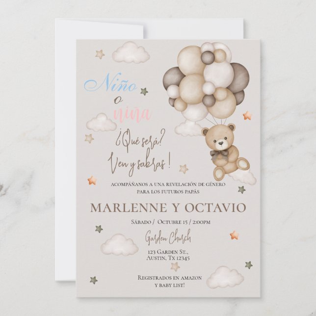 Gender Reveal Invitation (Front)