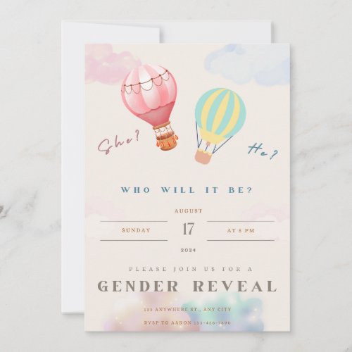Gender Reveal Invitation 