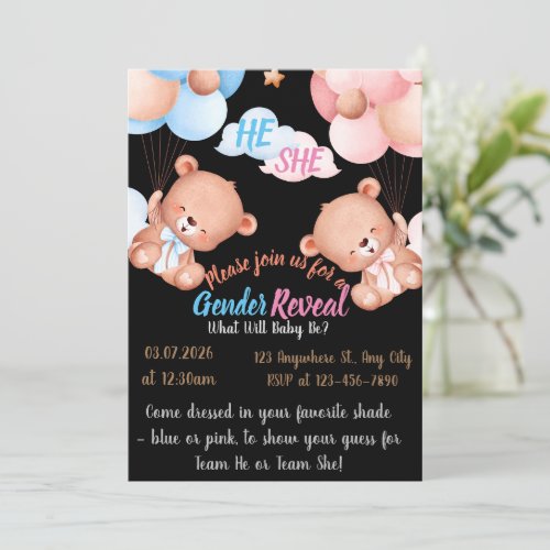 Gender Reveal Invitation