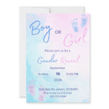 Gender Reveal Invitation