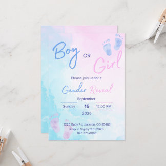 Gender Reveal Invitation