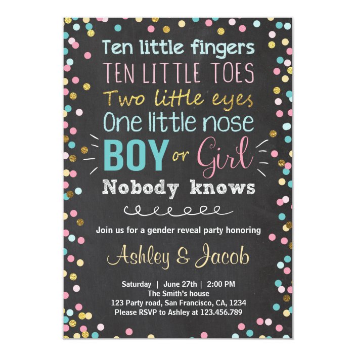 baby shower reveal invitations