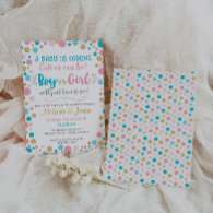 Gender Reveal Invitation Baby Shower Boy or Girl