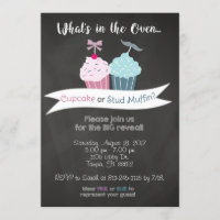 Gender Reveal Invitation (Cupcake or Stud Muffin)