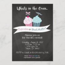 Gender Reveal Invitation (Cupcake or Stud Muffin)