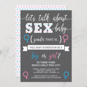 Gender Reveal Invitation, Let's Talk About Gender Invitation