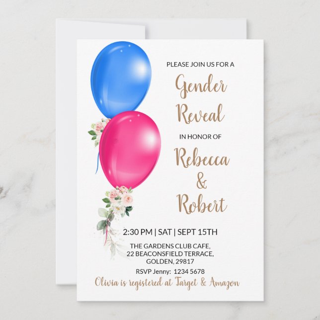 Gender Reveal Invitations (Front)