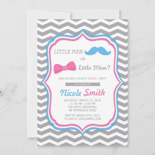 Gender Reveal Invitations / Gender Reveal Invite (Front)