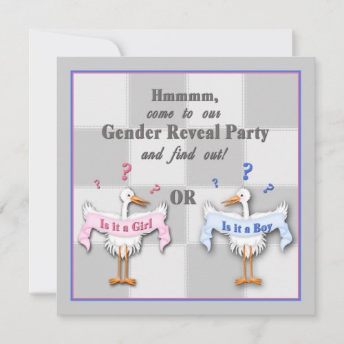 GENDER REVEAL INVITATIONS _ IS IT A BOY OR GIRL