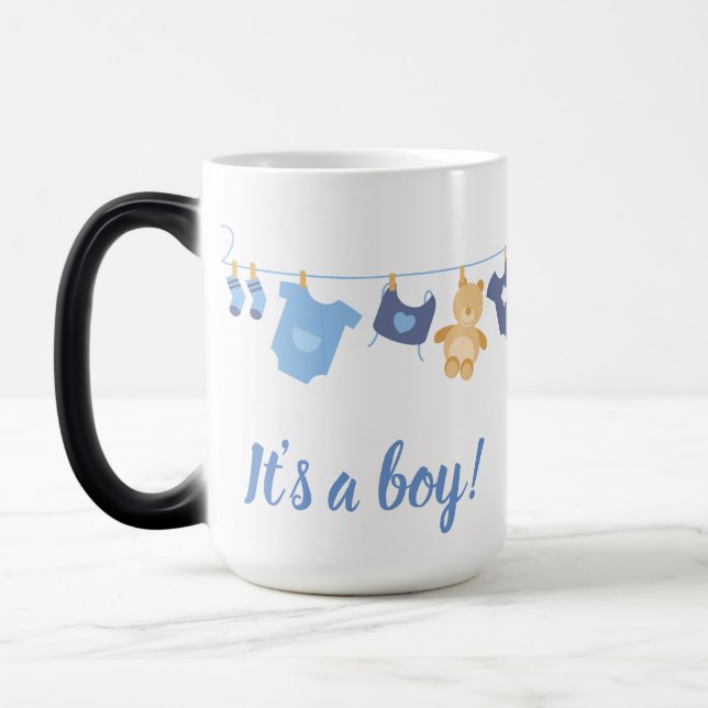 Gender Reveal It's a Boy Color Morph Mug (Left)