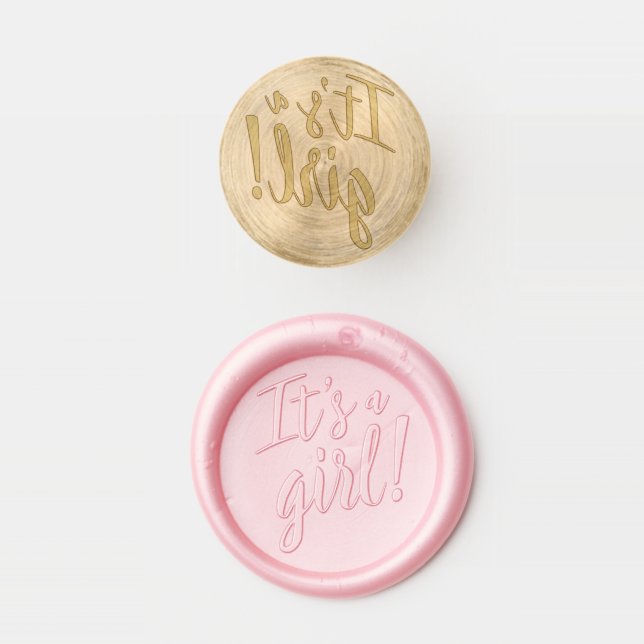 Gender Reveal It's a Girl  Wax Seal Stamp (Stamped)