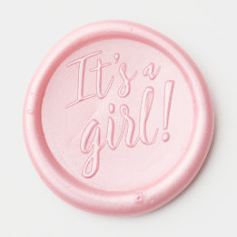 Gender Reveal It's a Girl Wax Seal Sticker