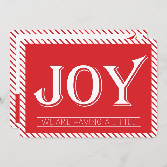 Gender Reveal Joy Boy Ultrasound Photo Card (Front/Back)