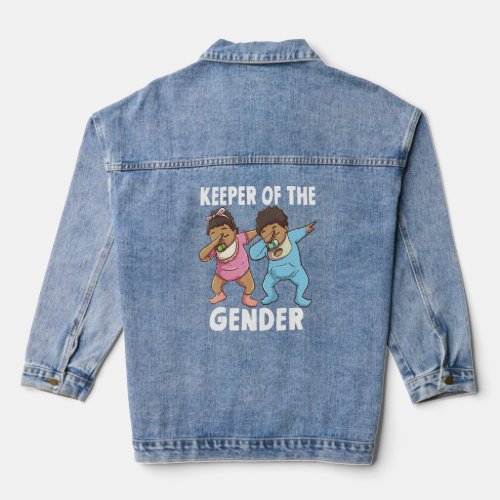 Gender Reveal Keeper of the Gender_1  Denim Jacket