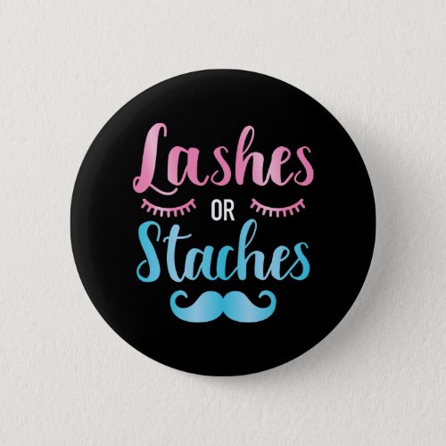 Gender reveal lashes staches baby party supplies button