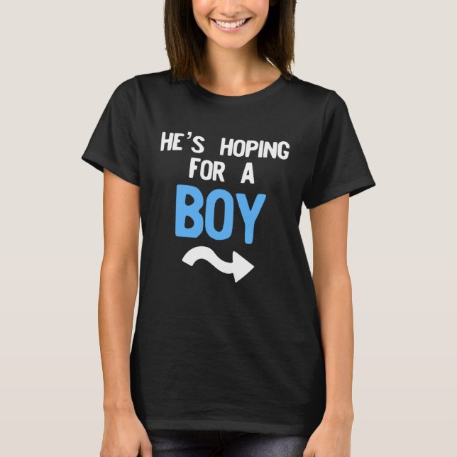 Gender reveal matching  for mom and dad reveal par T-Shirt (Front)