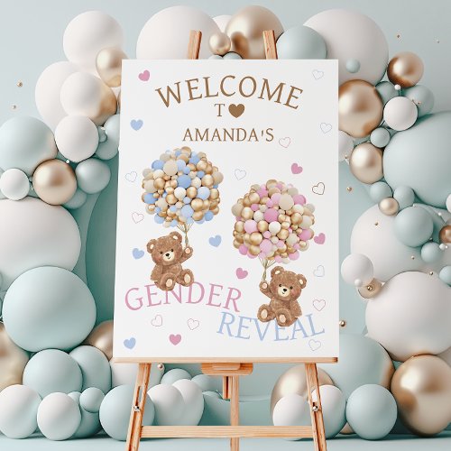 Gender Reveal Modern Cute Welcome  Foam Board