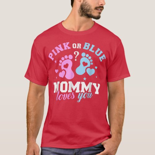 Gender reveal mommy mom443 T_Shirt