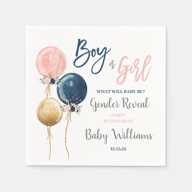 Gender Reveal Napkins (Front)