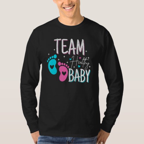 Gender Reveal Of Team Healthy Baby Party Supplies T_Shirt