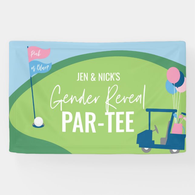 Gender Reveal Par-Tee Large Banner Sign (Horizontal)