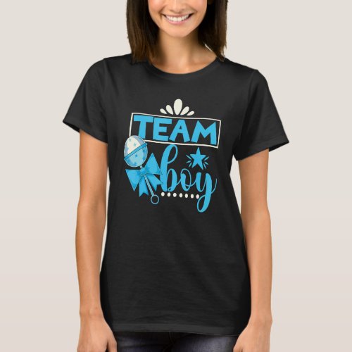 Gender Reveal Party Baby Shower Team Boy Gender Re T_Shirt