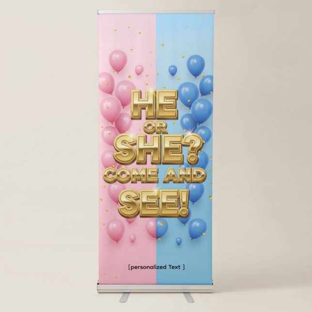 Gender Reveal Party Banner (Front)