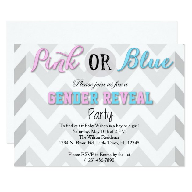 Gender Reveal Party Invitation