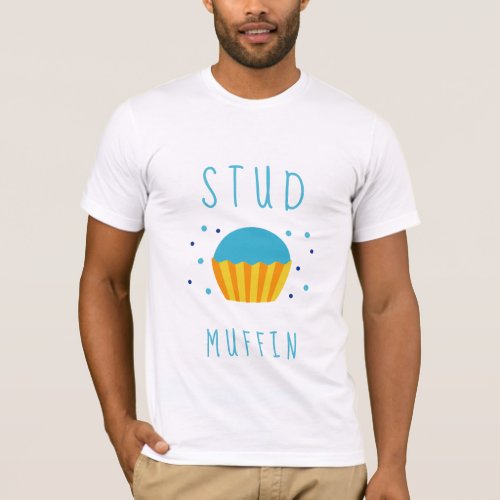 Gender Reveal Party _ Cute Blue Boy Stud Muffin T_Shirt