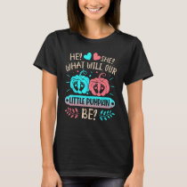 Gender Reveal Party Cute Pumpkin Baby Shower Mom a T-Shirt