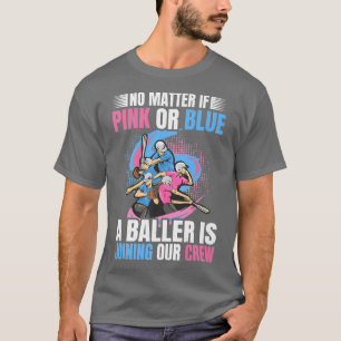 Gender Reveal Party Design for Baseball & Softball T-Shirt