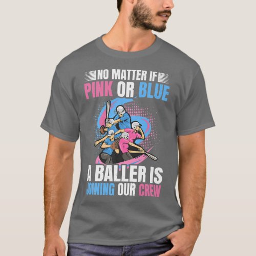 Gender Reveal Party Design for Baseball  Softball T_Shirt