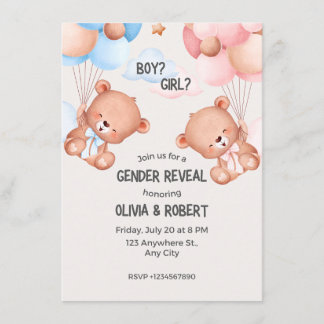 gender reveal party enclosure card