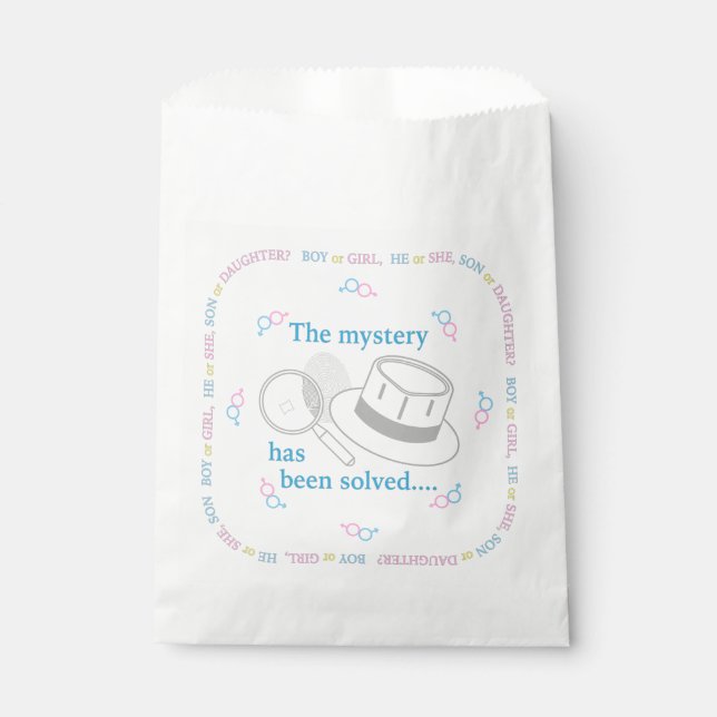 Gender Reveal Party Favor Bag (Front)