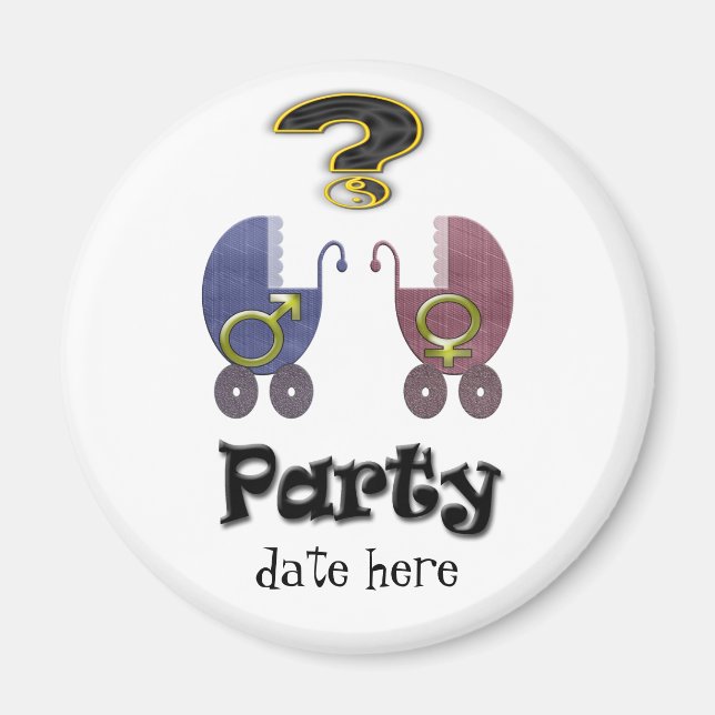 Gender Reveal Party Gifts and Invitations Magnet (Front)
