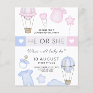 gender reveal party he or she blue or pink