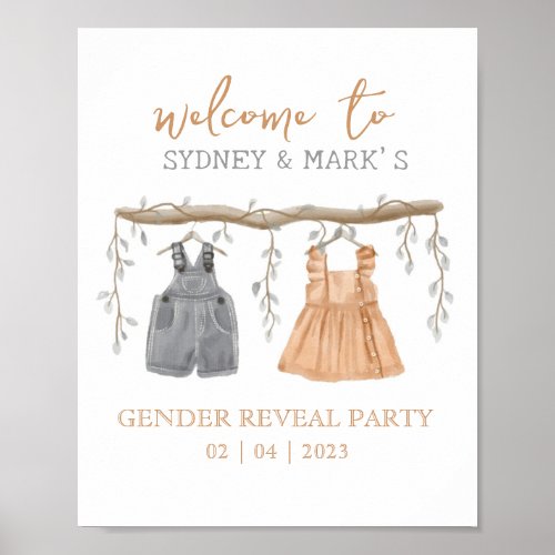 Gender reveal Party He or She Welcome Baby  Poster