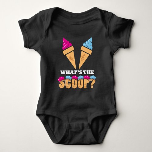 Gender Reveal Party _ Ice cream What the scoop Baby Bodysuit