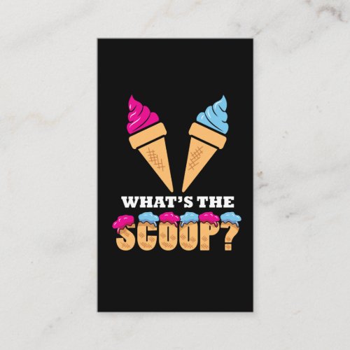 Gender Reveal Party _ Ice cream What the scoop Business Card