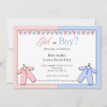 Gender Reveal Party Invitation at Zazzle
