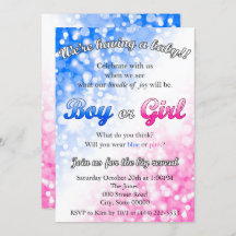 Gender Reveal Party Invitation