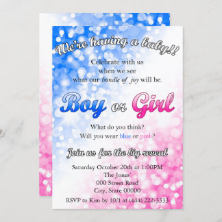Gender Reveal Party Invitation