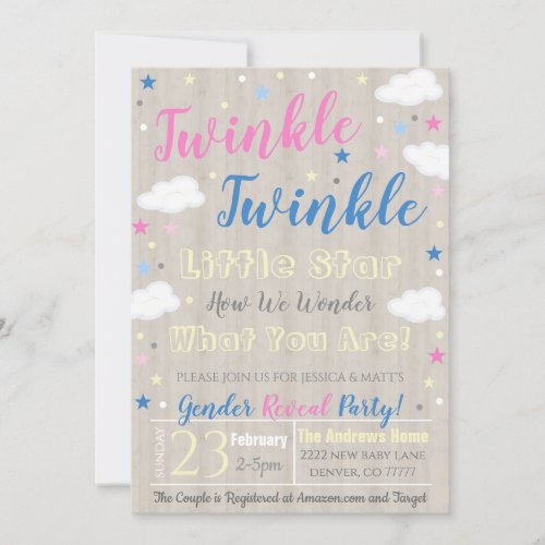 Gender Reveal Party Invitation