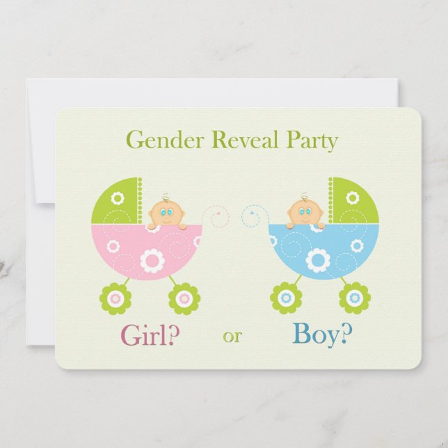 Gender Reveal Party Invitation (Back)