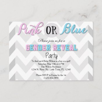 Gender Reveal Party Invitation by SunflowerDesigns at Zazzle