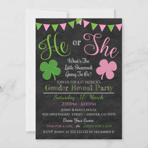 Gender Reveal Party Invitation