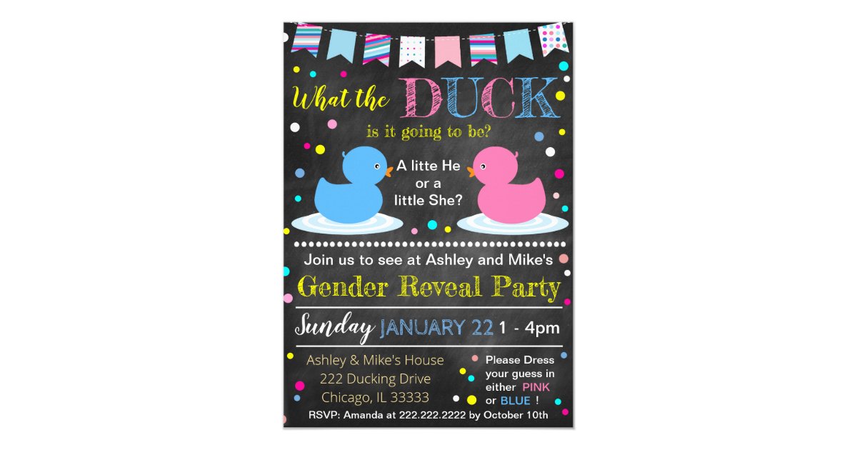 Gender Reveal Party Invitation