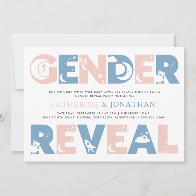 Gender Reveal Party Invitation (Front)