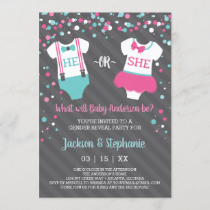 Gender Reveal Party Invitation